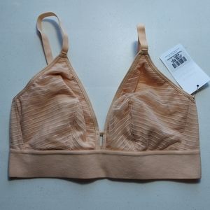 Lively Bra Size 1 Toasted Almond Tan Adjustable Strap Lace Wireless Style 42243